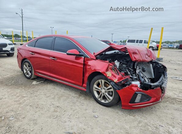 5NPE34AF9KH806741 2019 HYUNDAI SONATA Red Front right