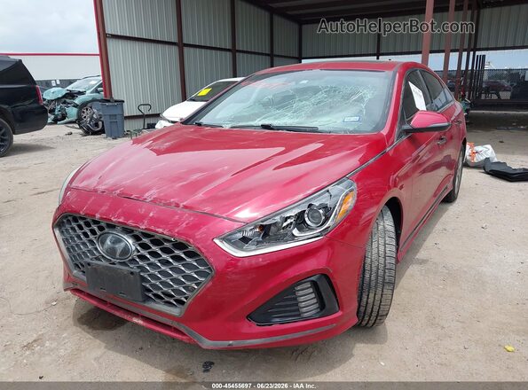 5NPE34AF9KH814273 2019 HYUNDAI SONATA Красный Передняя левая четверть