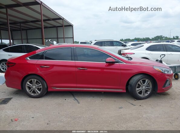 5NPE34AF9KH814273 2019 HYUNDAI SONATA Красный Вид задней части салона
