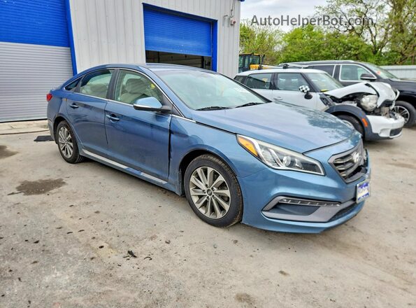 5NPE34AFXGH283737 2016 HYUNDAI SONATA Blue 
