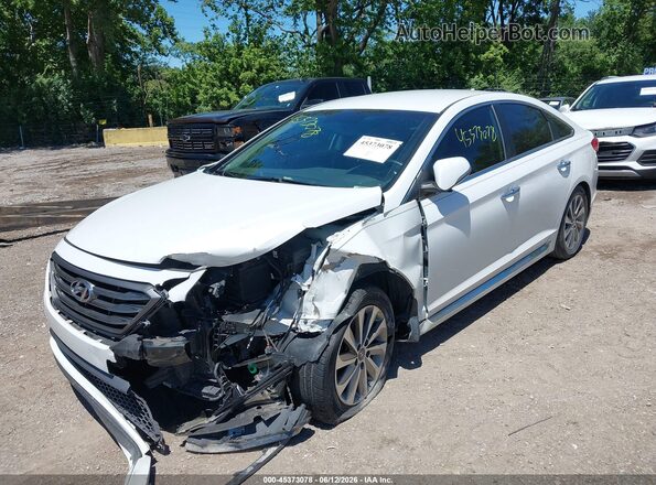 5NPE34AFXGH283916 2016 HYUNDAI SONATA Белый Вид спереди