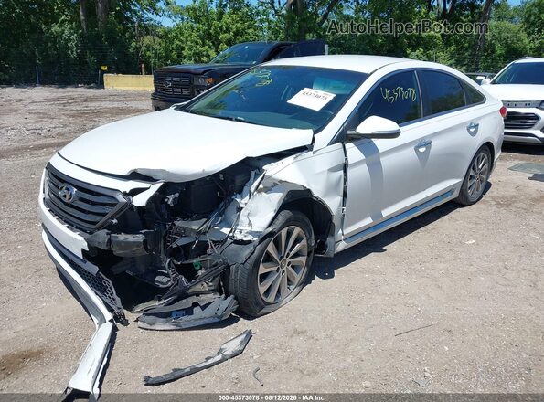 5NPE34AFXGH283916 2016 HYUNDAI SONATA Белый Передняя левая четверть