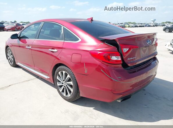 5NPE34AFXGH322911 2016 HYUNDAI SONATA Red Задня ліва чверть
