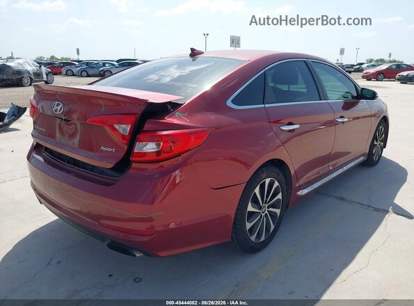 5NPE34AFXGH322911 2016 HYUNDAI SONATA Red Задня права чверть