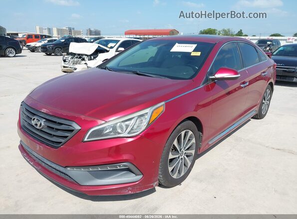 5NPE34AFXGH322911 2016 HYUNDAI SONATA Red Передня ліва чверть