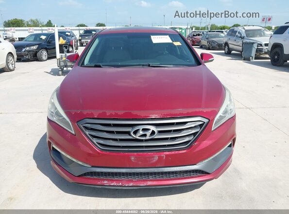 5NPE34AFXGH322911 2016 HYUNDAI SONATA Red Вид щитка приладів