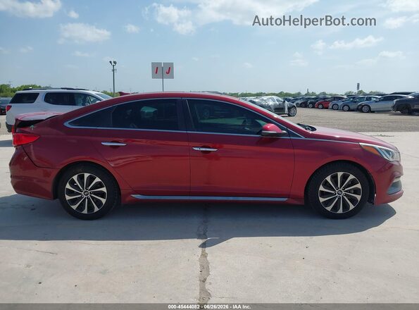 5NPE34AFXGH322911 2016 HYUNDAI SONATA Red Вид задньої частини салону