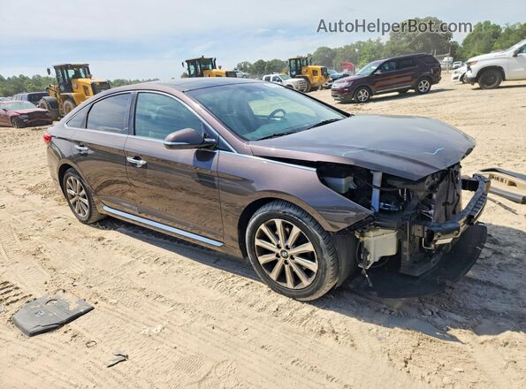 5NPE34AFXGH328935 2016 HYUNDAI SONATA Brown Передня права чверть