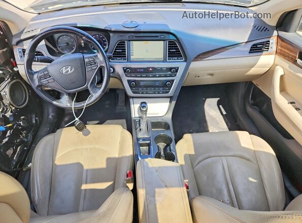 5NPE34AFXGH328935 2016 HYUNDAI SONATA Brown Вид панелі приладів