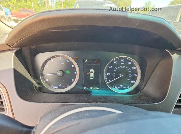 5NPE34AFXGH328935 2016 HYUNDAI SONATA Brown Вид щитка приладів