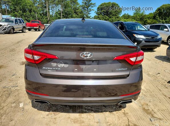 5NPE34AFXGH328935 2016 HYUNDAI SONATA Brown Вид ззаду