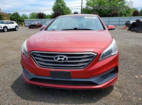 5NPE34AFXHH444430 2017 HYUNDAI SONATA Red Вид спереду