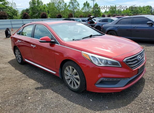5NPE34AFXHH444430 2017 HYUNDAI SONATA Red Передня права чверть