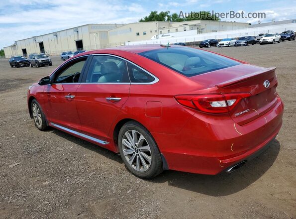 5NPE34AFXHH444430 2017 HYUNDAI SONATA Red Задня ліва чверть