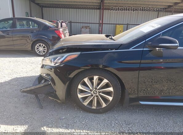 5NPE34AFXHH451121 2017 HYUNDAI SONATA Black Դիմացի տեսք