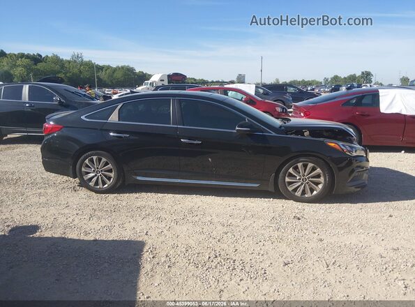 5NPE34AFXHH451121 2017 HYUNDAI SONATA Black Սալոնի հետևի տեսք