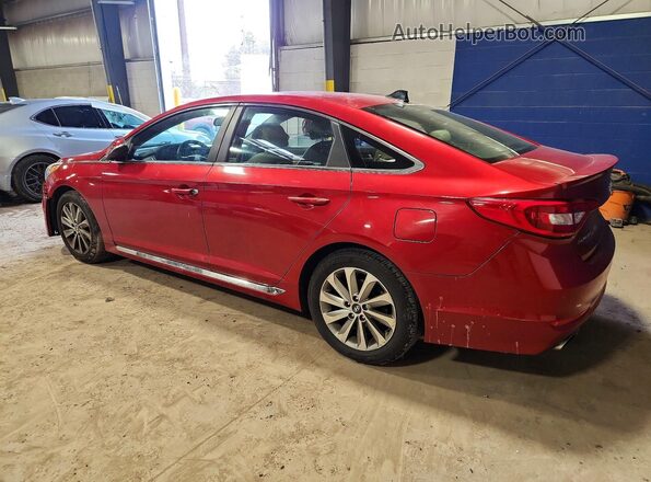 5NPE34AFXHH460837 2017 HYUNDAI SONATA Red Rear left