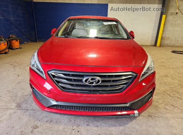 5NPE34AFXHH460837 2017 HYUNDAI SONATA Red Front view