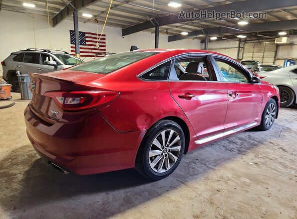 5NPE34AFXHH460837 2017 HYUNDAI SONATA Red Rear right