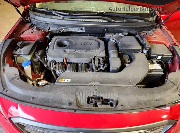 5NPE34AFXHH460837 2017 HYUNDAI SONATA Red Rear interior view