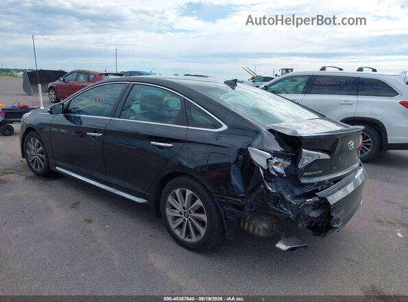 5NPE34AFXHH529140 2017 HYUNDAI SONATA Black Trasero izquierdo