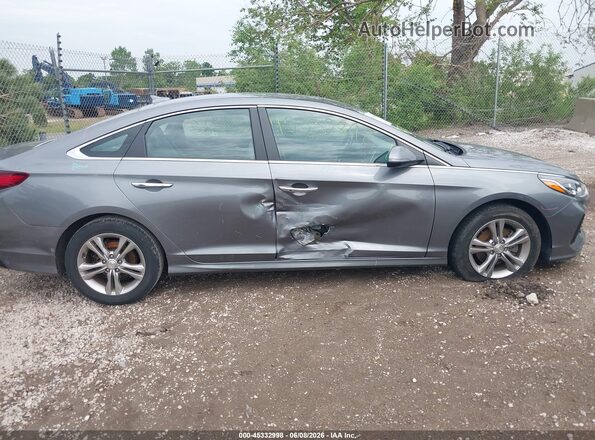5NPE34AFXJH638512 2018 HYUNDAI SONATA Gray Front view
