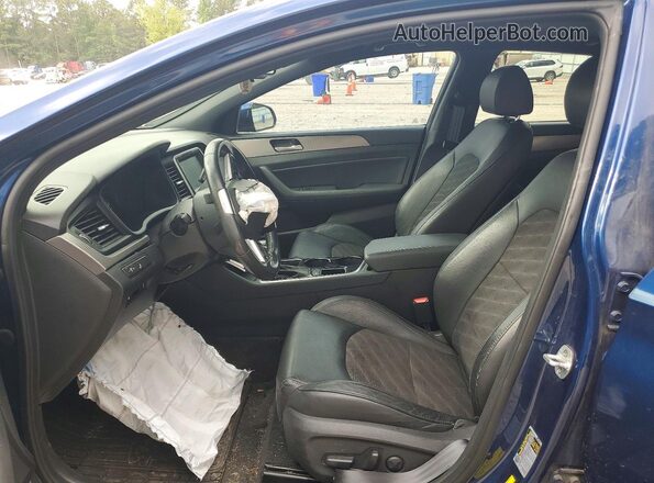 5NPE34AFXJH641183 2018 HYUNDAI SONATA Blue წინა სალონის ხედი