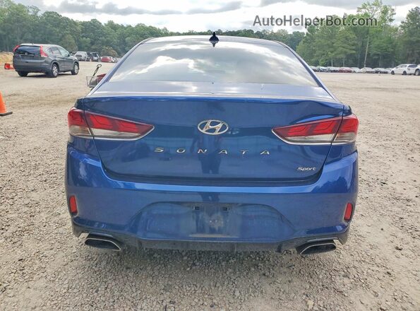 5NPE34AFXJH641183 2018 HYUNDAI SONATA Blue უკანა ხედი