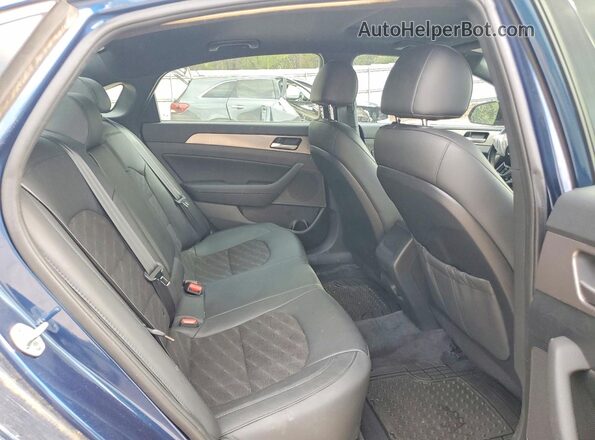 5NPE34AFXJH641183 2018 HYUNDAI SONATA Blue უკანა სავარძლების ხედი