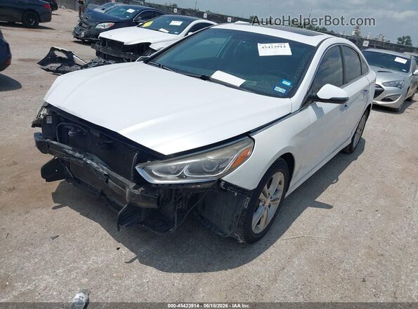 5NPE34AFXJH661479 2018 HYUNDAI SONATA White Vista tres cuartos delantera izquierda