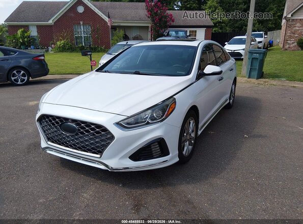 5NPE34AFXJH684549 2018 HYUNDAI SONATA White Front left