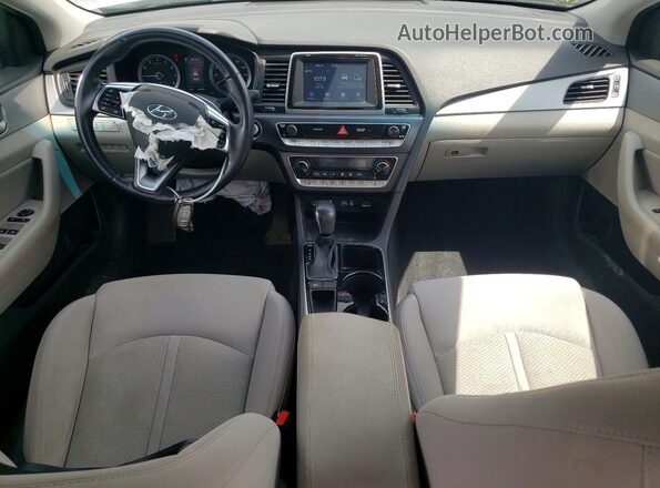 5NPE34AFXJH710583 2018 HYUNDAI SONATA White Առջևի վահանակի տեսք