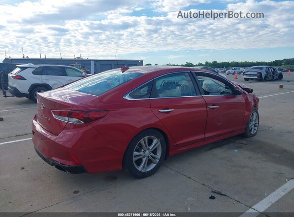 5NPE34AFXJH720238 2018 HYUNDAI SONATA Red Rear right