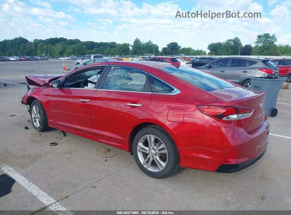 5NPE34AFXJH720238 2018 HYUNDAI SONATA Red Rear left