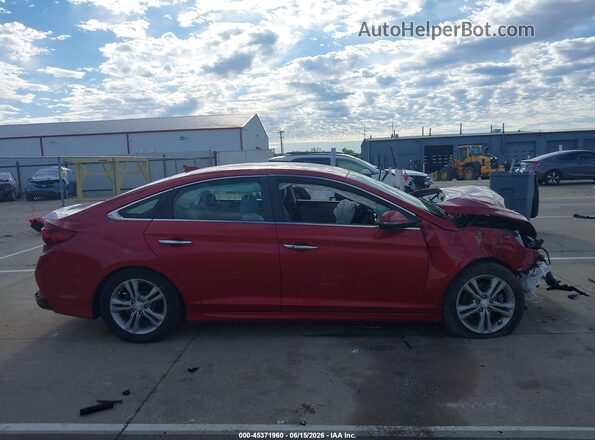 5NPE34AFXJH720238 2018 HYUNDAI SONATA Red Rear interior view