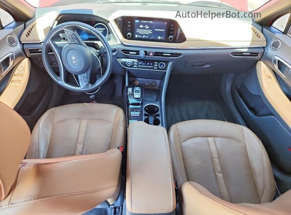 5NPEF4JA2LH039683 2020 HYUNDAI SONATA Burgundy Առջևի վահանակի տեսք