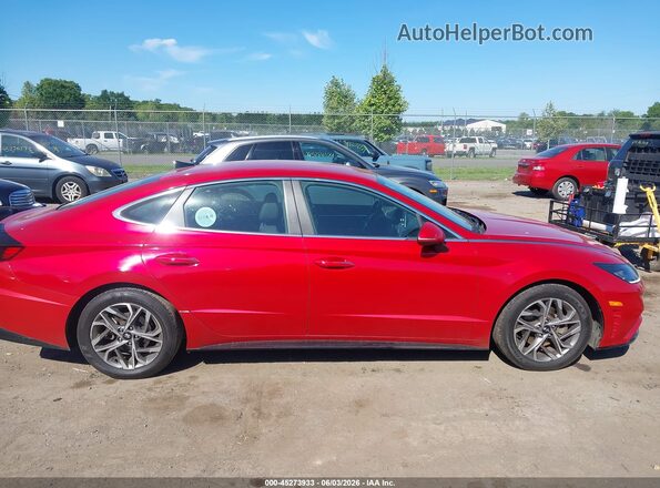5NPEF4JA3LH059893 2020 HYUNDAI SONATA Red Widok wnętrza z tyłu