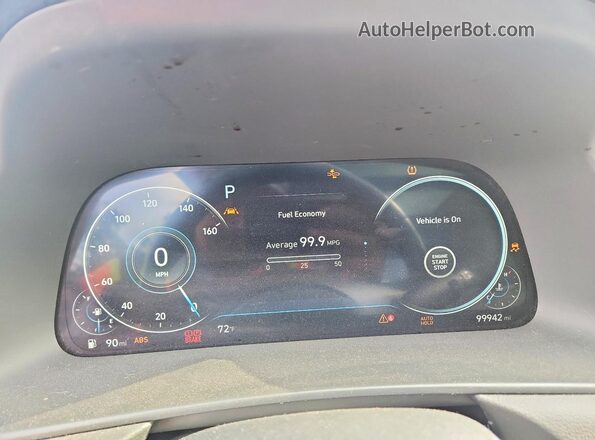 5NPEF4JA5LH007391 2020 HYUNDAI SONATA Blue Instrument cluster view
