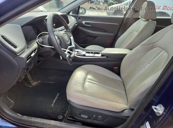 5NPEF4JA5LH007391 2020 HYUNDAI SONATA Blue Front interior view