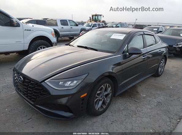 5NPEF4JA6LH053232 2020 HYUNDAI SONATA Gray Առջևի ձախ երեք քառորդ տեսարան