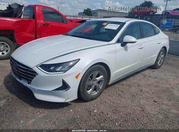 5NPEG4JA0MH078366 2021 HYUNDAI SONATA Белый Передняя левая четверть