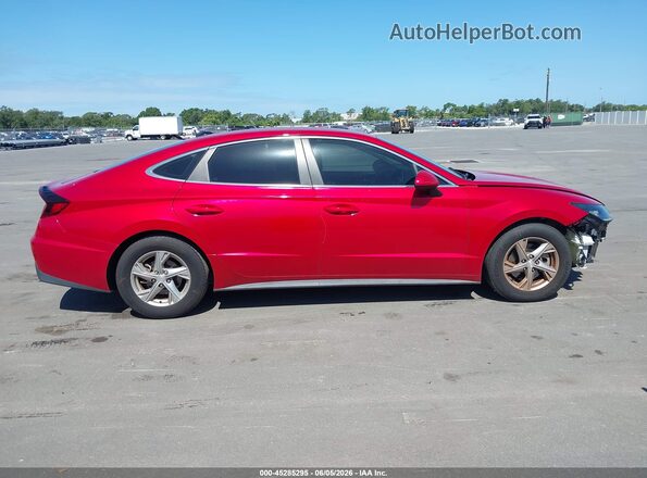 5NPEG4JA3MH081018 2021 HYUNDAI SONATA Красный Вид задней части салона