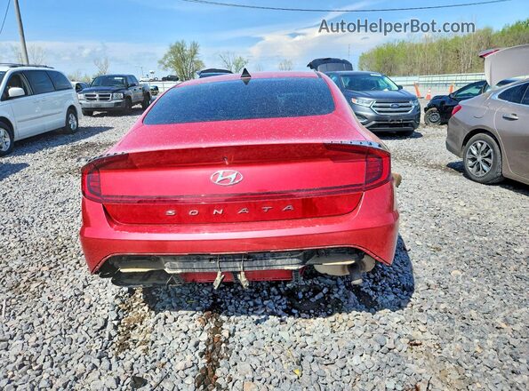 5NPEG4JAXLH034230 2020 HYUNDAI SONATA Red უკანა ხედი