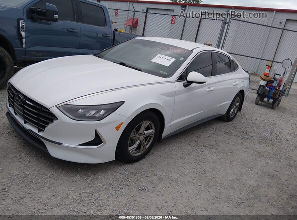 5NPEG4JAXMH106786 2021 HYUNDAI SONATA White Առջևի ձախ երեք քառորդ տեսարան