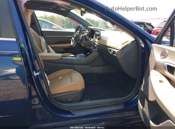 5NPEH4J20LH043864 2020 HYUNDAI SONATA Синий Вид салона спереди