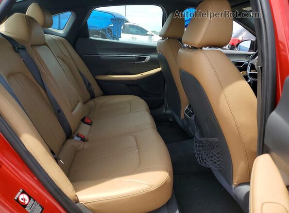 5NPEH4J20MH080270 2021 HYUNDAI SONATA Бордовый Вид задних сидений