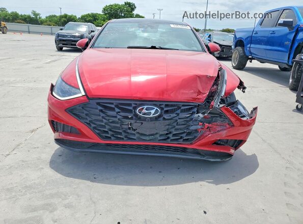 5NPEH4J20MH080270 2021 HYUNDAI SONATA Бордовый Вид спереди