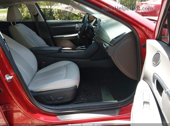 5NPEH4J20MH081130 2021 HYUNDAI SONATA Red Vista interior delantera