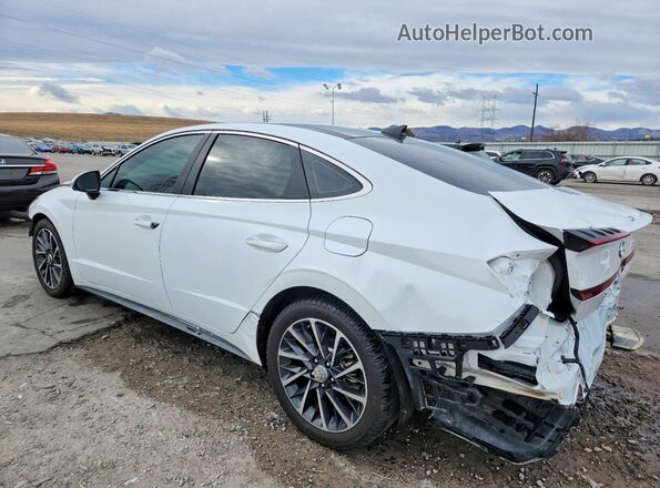 5NPEH4J20MH110674 2021 HYUNDAI SONATA Белый Задняя левая четверть
