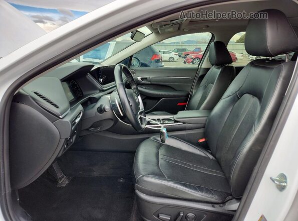 5NPEH4J20MH110674 2021 HYUNDAI SONATA Белый Вид салона спереди
